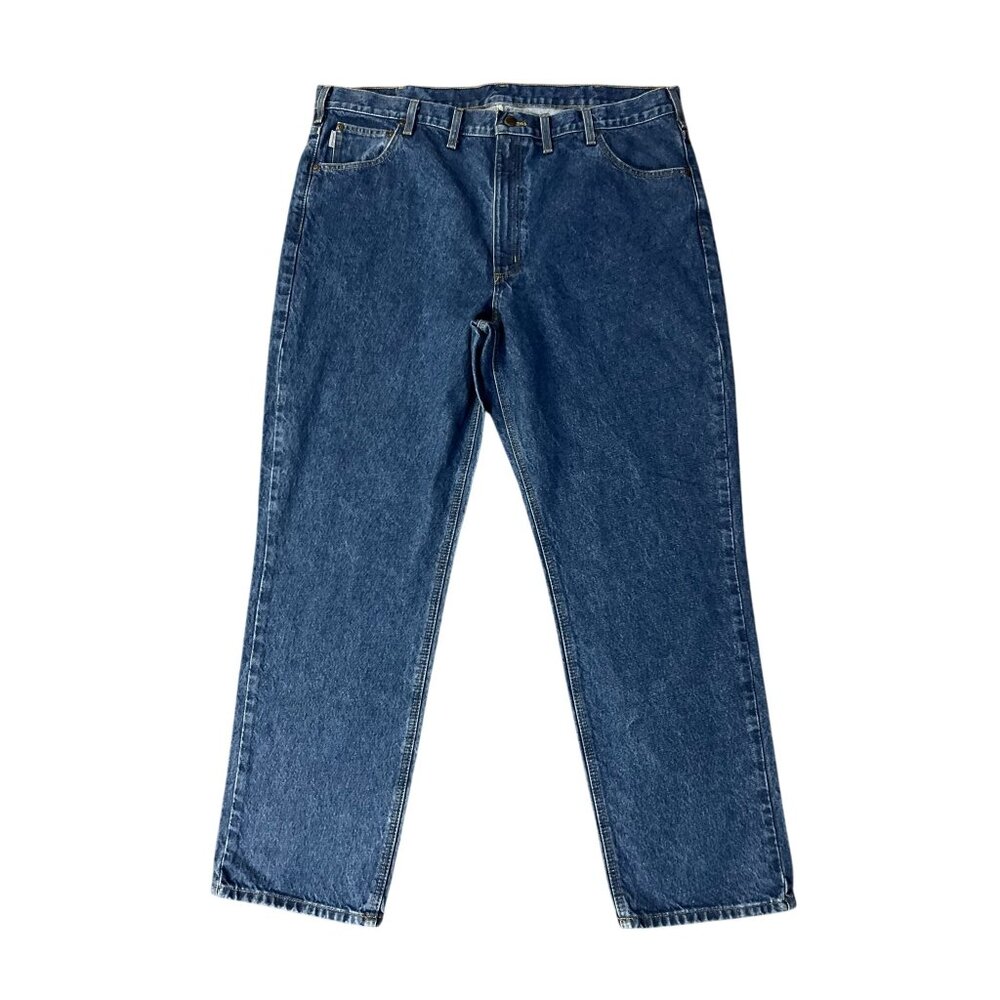 Carhartt Traditional Fit Jeans Mens 44x32 Used B18 DST Tapered Leg Denim - Picture 3 of 14